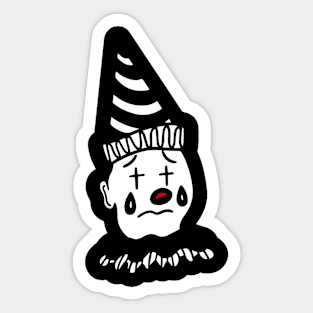 SAD CLOWN ART DRAWING CHARACTER Sticker